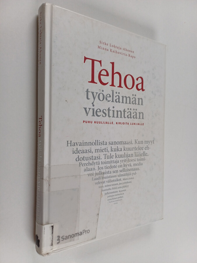 Minna Kaihovirta-Rapo ym. : Tehoa työelämän viestintään