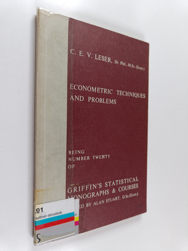 C. E. V. Leser : Econometric techniques and problems