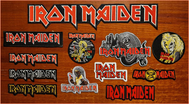 12 kpl erilaisia IRON MAIDEN kangasmerkkejä