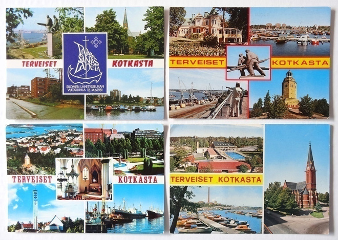 Postikortteja Kotkasta 1960–80-luvulta