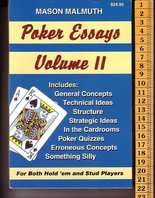 book, Mason Malmuth - Poker Essays Volume II