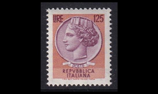Italia 1434 ** Käyttösarja Italia Turrita 125 L (1974)