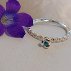 Spinning jewelry, turkoosi kivellä 925 hopea sormus. Koko 17 - pikkukuva 1