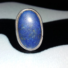 Vanhaa lapis lazuli kivi hopea sormus 925 - pikkukuva 4