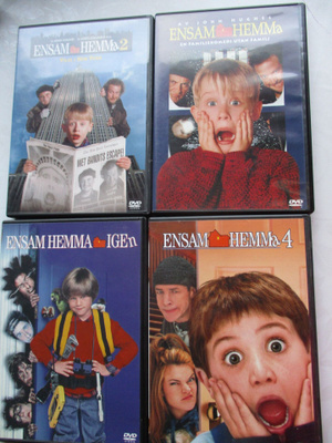 YKSIN KOTONA 1-4 DVD ELOKUVAA ( Ruotsalaiset kannet )