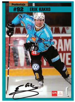 ERIK KAKKO #92 PELICANS Postikortti Nimmarilla