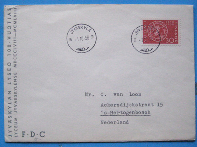 FDC-Jyväskylän lyseo 100 vuotta 1.10.1958 (100)