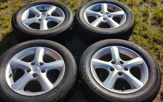 Suzuki 16" alumiinivanteet, 5x114,3, kesärenkaat 205/60r16