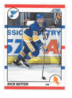 1990-91 Score #281 Rich Sutter St Louis Blues