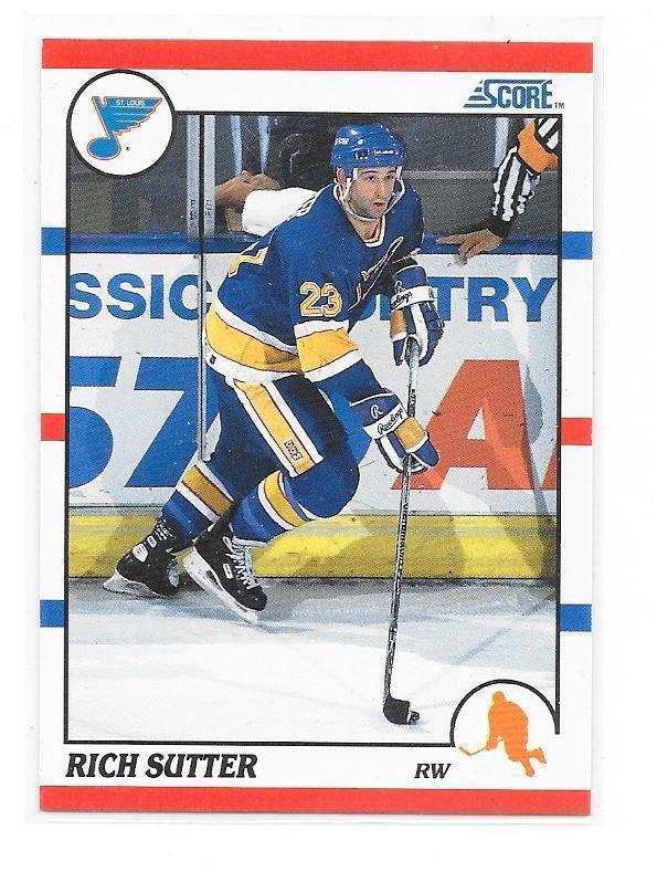 1990-91 Score #281 Rich Sutter St Louis Blues