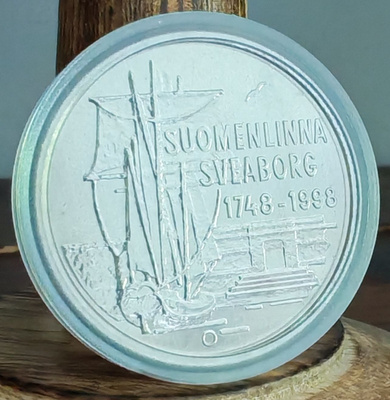 JUHLARAHA 100MK hopeaa (BU) "Suomenlinna 250v"