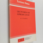 A. S. Troelstra : Lectures on linear logic - pikkukuva 1