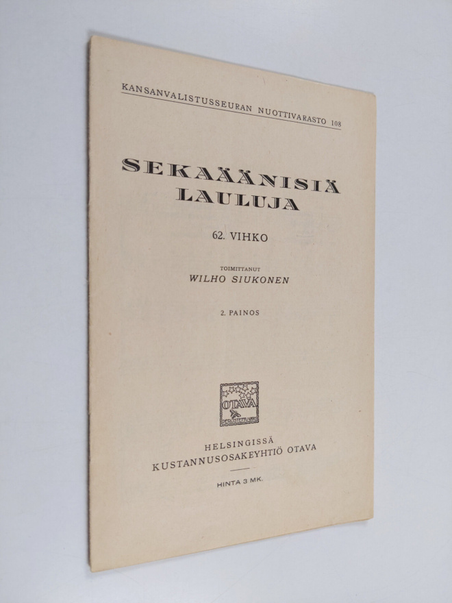 Sekaäänisiä lauluja : 62. vihko