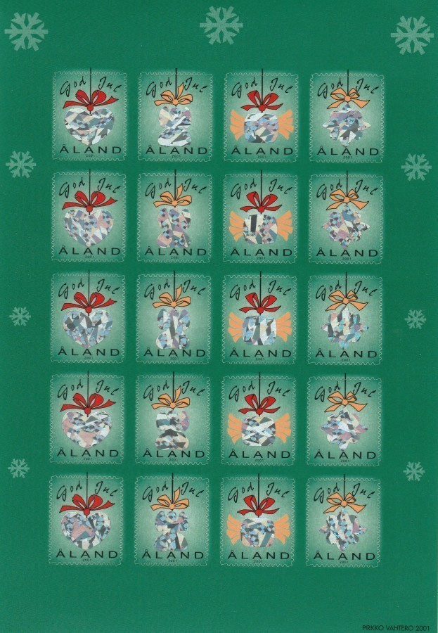 Ahvenanmaa Joulumerkkiarkki  2001,  KAUNIS