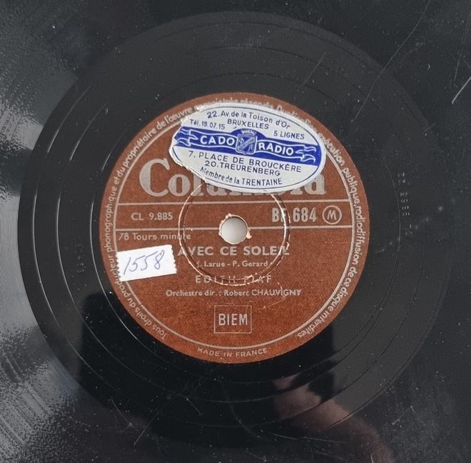 Savikiekko 1955 - Edith Piaf - Columbia BF 684