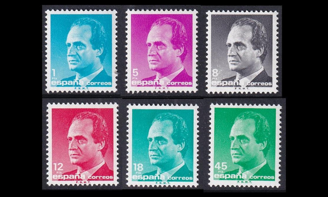 Espanja 2678-83 ** Käyttösarja kuningas Carlos I (1985)