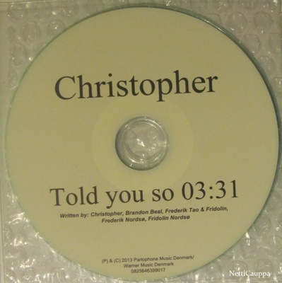 Christopher • Told You So PROMO CDr-Single