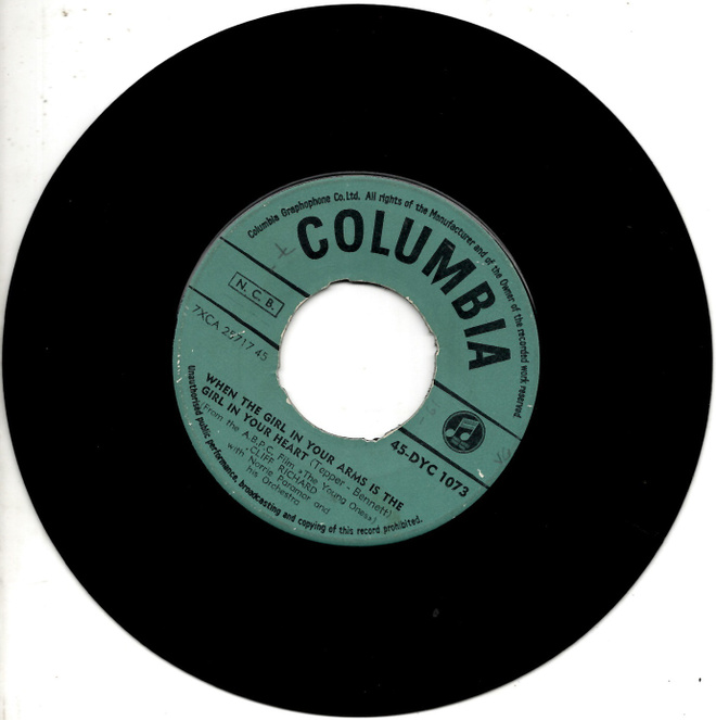 CLIFF RICHARD: When The Girl In Your Arms / Got A Funny   7"