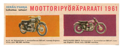 Keräilykuva Moottoripyöräparaati A.J.S.  & MATCHLESS G80CS