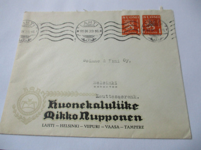 1939 Lahti Huonekaluliike Mikko Nupponen