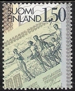 1985 100 v setelipainatusta "500 mk 1922" ** LaPe 963