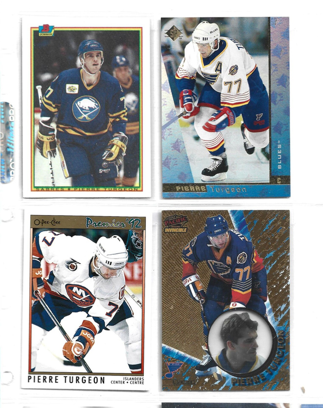 4 X PIERRE TURGEON - ISLANDERS / BLUES / BUFFALO