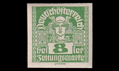 Itävalta 297x ** Sanomalehtimerkki 8 H (1920)