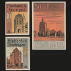Saksa Notgeld 10, 25, 50 Pfg, Friedland 1922 - pikkukuva 1