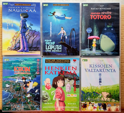6 GHIBLI Studion animeklassikkoa, Suomi-DVD:t 1984 – 2002
