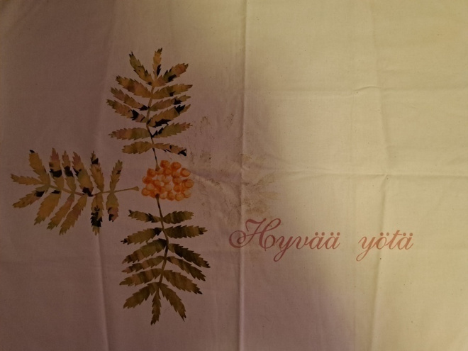 KARTEENI AINO AHO * PIHLAJA * HYVÄÄ YÖTÄ  * TYYNYLIINA