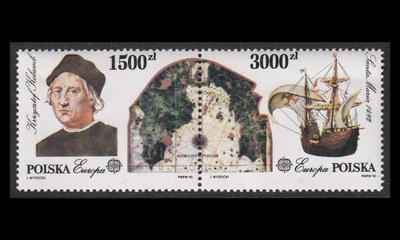 Puola 3377-8p ** Europa Amerikan löytäminen (1992)