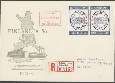 1956 näyttely, päikkö FDC