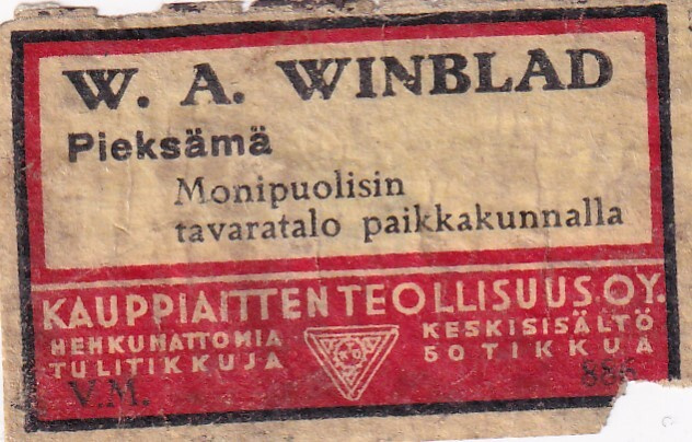 Pieksämä , W. A. Winblad   V.M.  886  s21