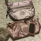 KIPLING METALLIC ROSE suloinen roosa pouch - pikkukuva 3
