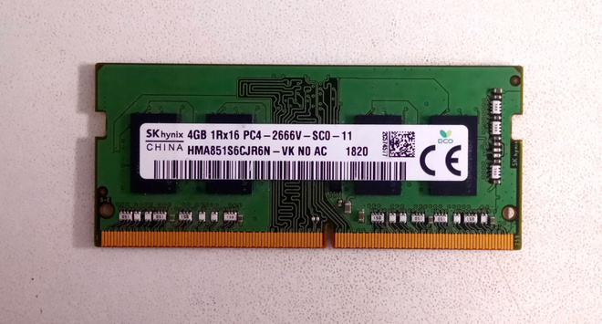 SK hynix 4GB DDR4 SO-DIMM kannettavan muistikampa