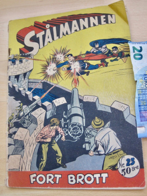 VANHA Lehti Ståhlmannen Teräsmies Superman N 23 1950-l