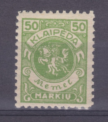 Saksa reich Memel 1923  Mi 145 postituoreena.
