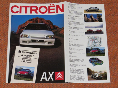 1989 Citroen AX esite - KUIN UUSI - 40 sivua