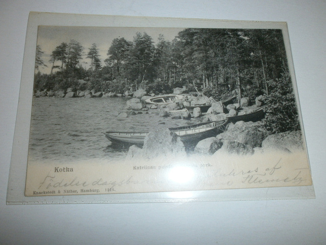 Kotka, Katriinan puisto, vanha mv kortti, k. k-k