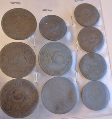 10 VANHAA Kolikkoa Viro Eesti Estonia 1931 1934