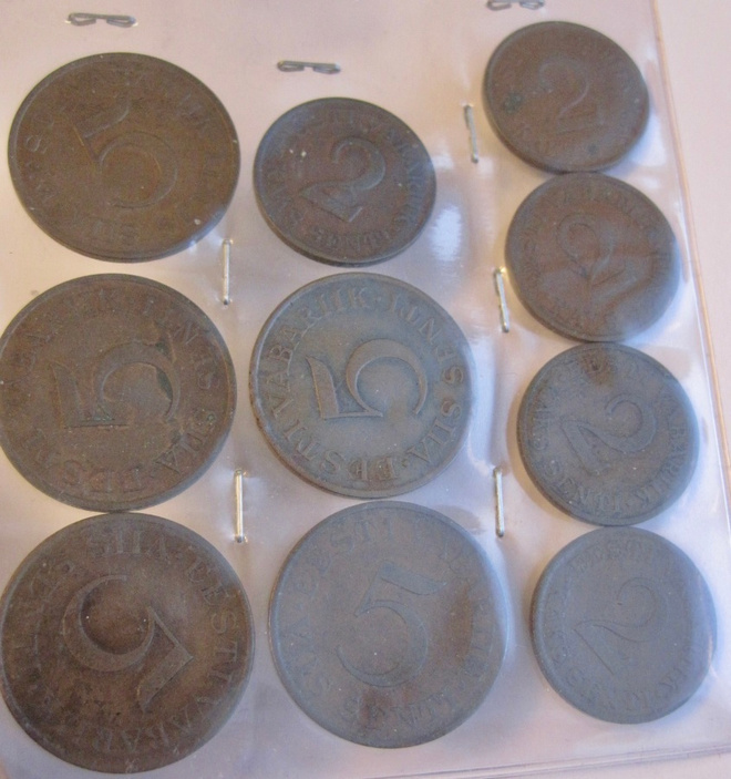 10 VANHAA Kolikkoa Viro Eesti Estonia 1931 1934