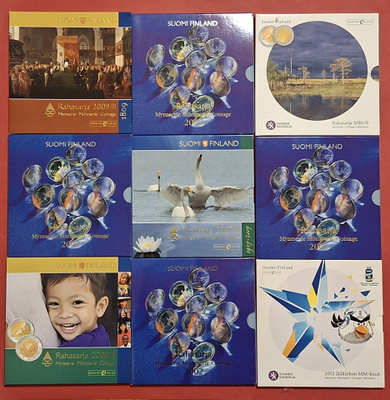 Suomi, 9 x €-vuosisarja: 2002, 2007, 2008, 2009, 2012......
