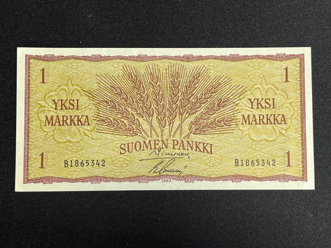 1mk 1963 B-sarjan Saclen allekirjoittajana