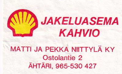 Ähtäri. Matti ja Pekka Niittylä Ky  ,SHELL   s9/3