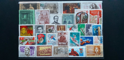 CCCP NEUVOSTOLIITTO 60-luku LEIMATTUJA postimerkkejä 29 kpl