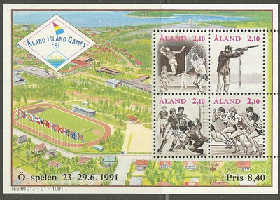 1991 Ahvenanmaa Ö-spelen blokki ++