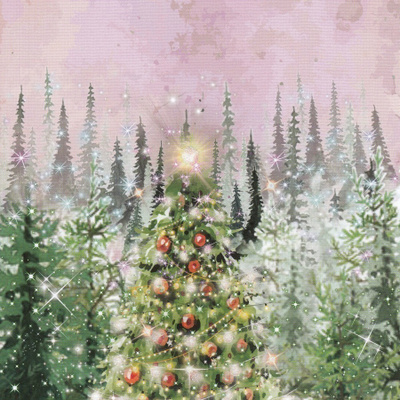 Sabina Comizzi:  Joulukuusi (neliökortti)