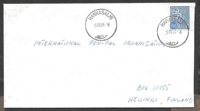 Postilähetys (LAPE 618) Hankasalmi 8.4.1969