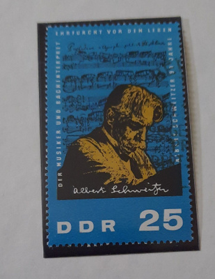 DDR 25 Albert Schweitzerin 90v syntymäpvä 1965