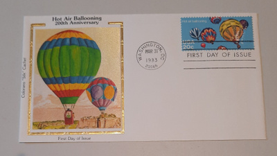 USA FDC 200v kuumailmapalloilua, Colorano "Silk" 1983